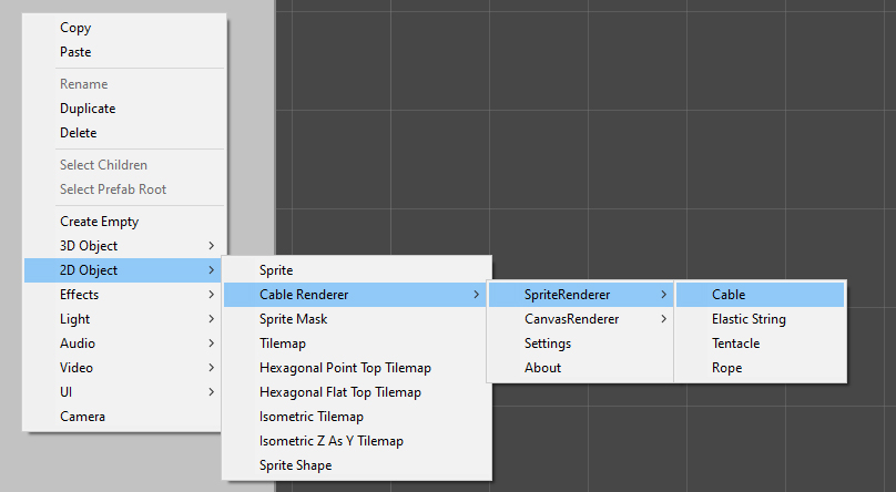 Cable Context Menu