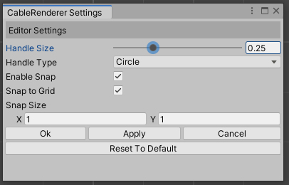 Editor Settings Dialog