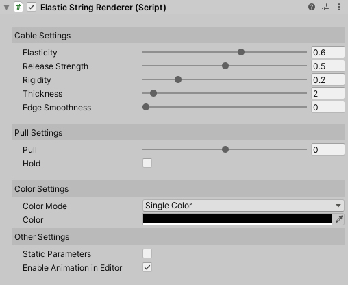 Elastic String Renderer Parameters