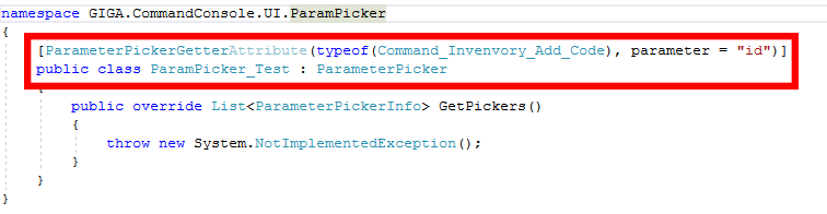 Parameter Pickers