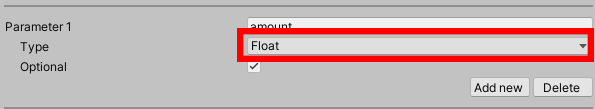 Adding Parameters