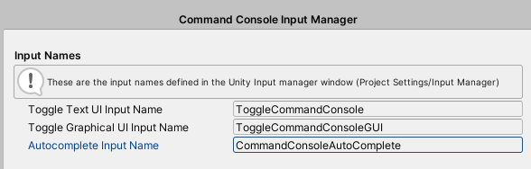 Input Settings